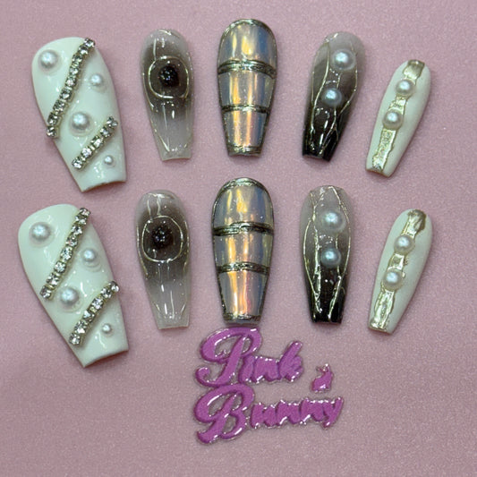 Glam Metallic Nails